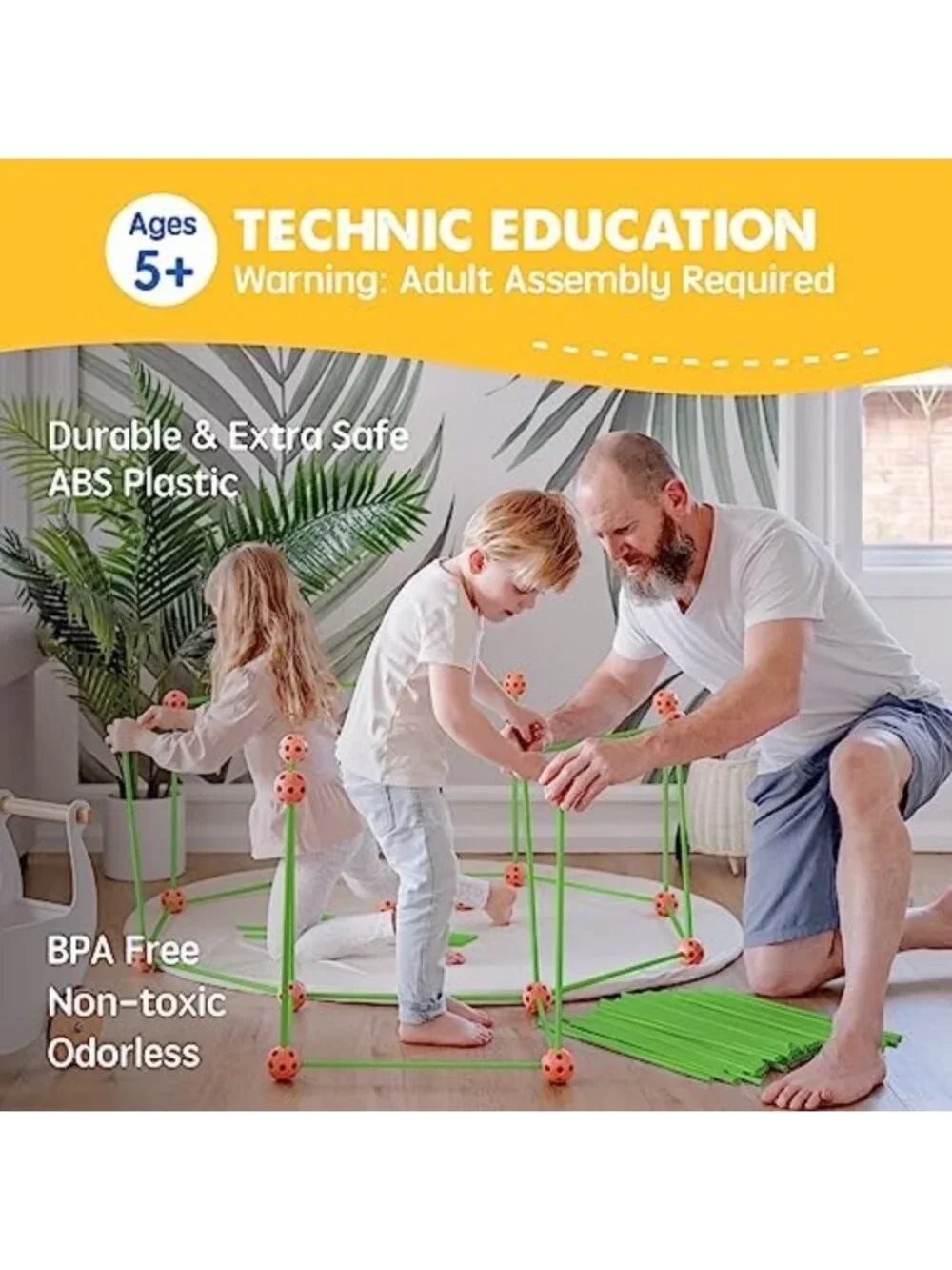 STEM Fort Building Kit for Kids 4-12 | Creative Construction Toy for Imaginative